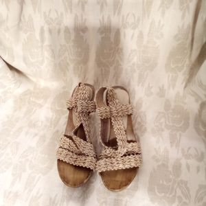 Roxy Woven Leather Sandals
